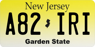 NJ license plate A82IRI