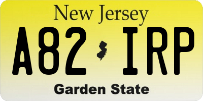 NJ license plate A82IRP