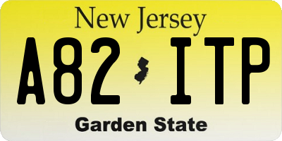 NJ license plate A82ITP