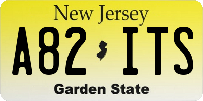 NJ license plate A82ITS