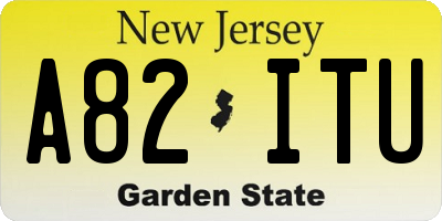NJ license plate A82ITU