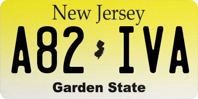 NJ license plate A82IVA