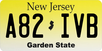 NJ license plate A82IVB