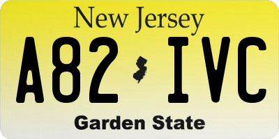 NJ license plate A82IVC
