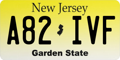 NJ license plate A82IVF