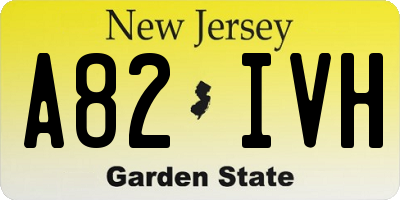 NJ license plate A82IVH