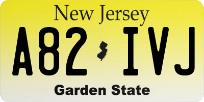 NJ license plate A82IVJ