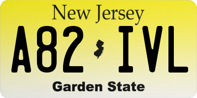 NJ license plate A82IVL