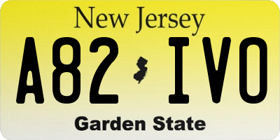 NJ license plate A82IVO