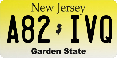 NJ license plate A82IVQ