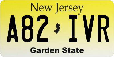NJ license plate A82IVR