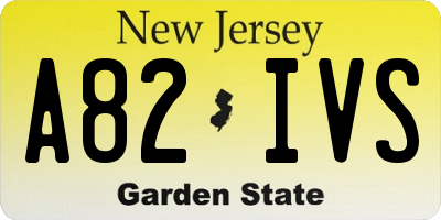 NJ license plate A82IVS