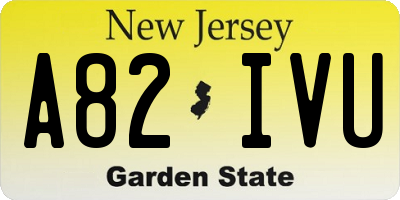 NJ license plate A82IVU