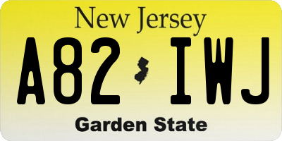 NJ license plate A82IWJ