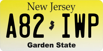 NJ license plate A82IWP