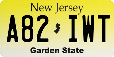 NJ license plate A82IWT