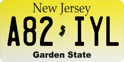 NJ license plate A82IYL