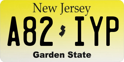 NJ license plate A82IYP