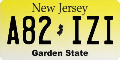 NJ license plate A82IZI