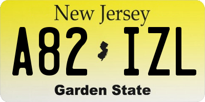 NJ license plate A82IZL