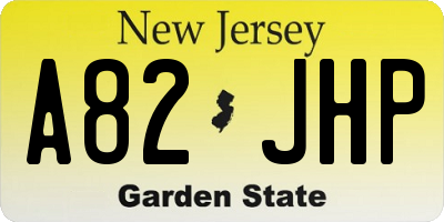 NJ license plate A82JHP