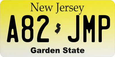 NJ license plate A82JMP