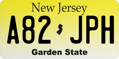 NJ license plate A82JPH