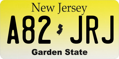 NJ license plate A82JRJ