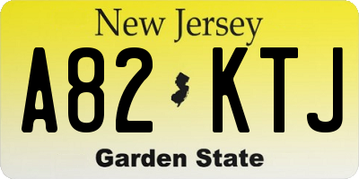 NJ license plate A82KTJ