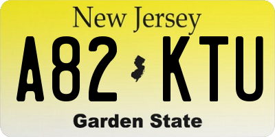 NJ license plate A82KTU