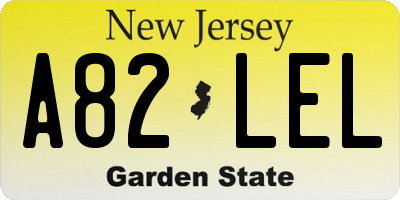 NJ license plate A82LEL