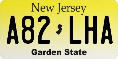 NJ license plate A82LHA