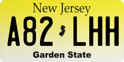 NJ license plate A82LHH