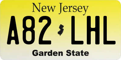 NJ license plate A82LHL