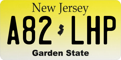 NJ license plate A82LHP