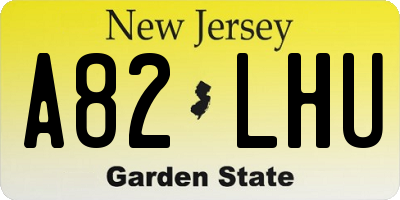 NJ license plate A82LHU