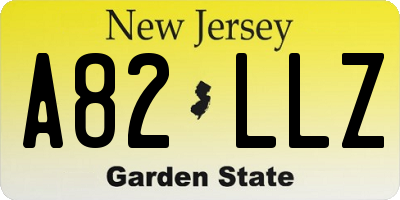 NJ license plate A82LLZ