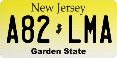 NJ license plate A82LMA