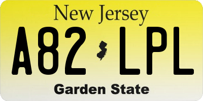 NJ license plate A82LPL
