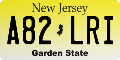 NJ license plate A82LRI