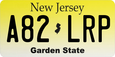 NJ license plate A82LRP