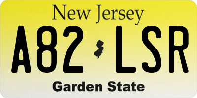 NJ license plate A82LSR