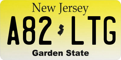 NJ license plate A82LTG