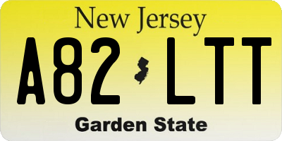 NJ license plate A82LTT