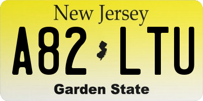 NJ license plate A82LTU