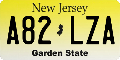 NJ license plate A82LZA