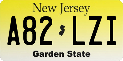 NJ license plate A82LZI