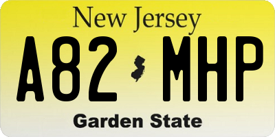 NJ license plate A82MHP