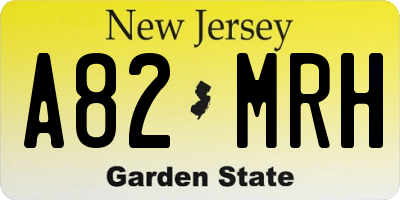 NJ license plate A82MRH