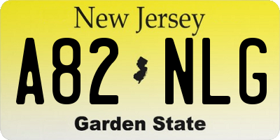 NJ license plate A82NLG